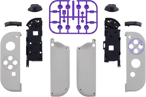 Vista 2 de eXtremeRate - Carcasa de control portátil Joy-Con con set de botones completo, repuesto de carcasa hazlo tú mismo para control de Nintendo Switch