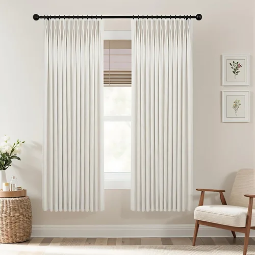 Vista 36 de Mrs.Naturall Cortinas de cocina beige de 42 x 45 pulgadas de largo para cortinas opacas pequeñas