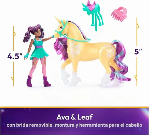 Vista 3 de Unicorn Academy Ava & Leaf, 2 Accessories, Dolls & Unicorn Toys, Ages 4+