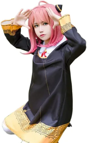 Vista 2 de Spy Family Anya Forger - Vestidos de cosplay de anime para mujer, disfraz de uniforme para mujer, conjunto completo