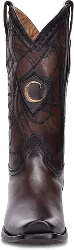 Vista 3 de Cuadra Botas occidentales para hombre en cuero genuino marrón Metálico marrón