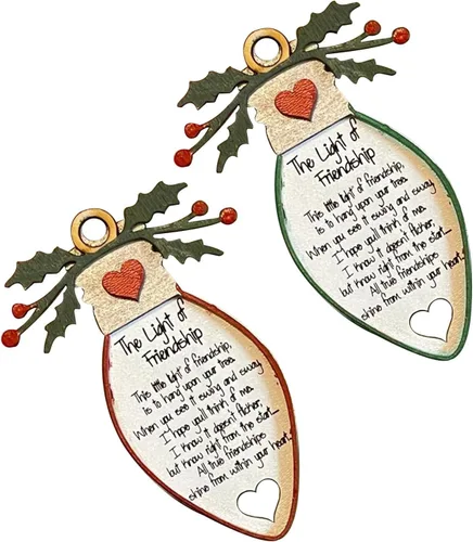 Vista 2 de Adornos de Navidad de la amistad para decoración del árbol de Navidad, regalo para amigos, mejores amigas y mejores amigas, diseño único