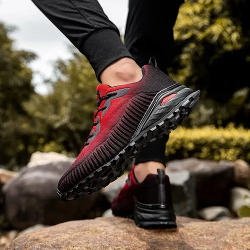 Vista 6 de Kricely Tenis de correr para hombre para caminar senderismo tenis para hombre tenis cruzado tenis al aire libre calzado casual para entrenamiento