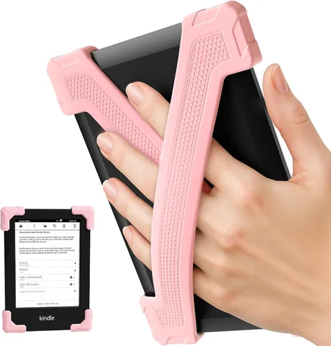 Vista 9 de ELETIUO Correa de mano para Kindle/Kobo/Kindle/E-Readers de 6 pulgadas, Paperwhite 7-10 Gen, paquete de 2 agarraderas ergonómicas de silicona Negro