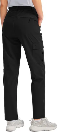 Vista 3 de Viodia Pantalones cargo de senderismo para mujer, de secado rápido, UPF50+, impermeables, para pesca, golf, viajes, con bolsillos