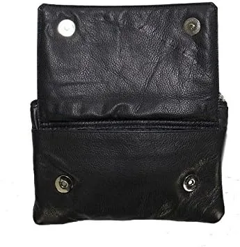 Vista 3 de Motocicleta tachonado mariposa púrpura tachonado detalle alas cadera monedero cuero sexy, Negro y rosa.