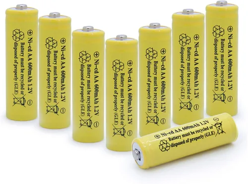 Vista 10 de AA NiCd 600mAh 1.2V Baterías solares recargables para jardín al aire libre luces solares lámpara (20 unidades AA amarillo)