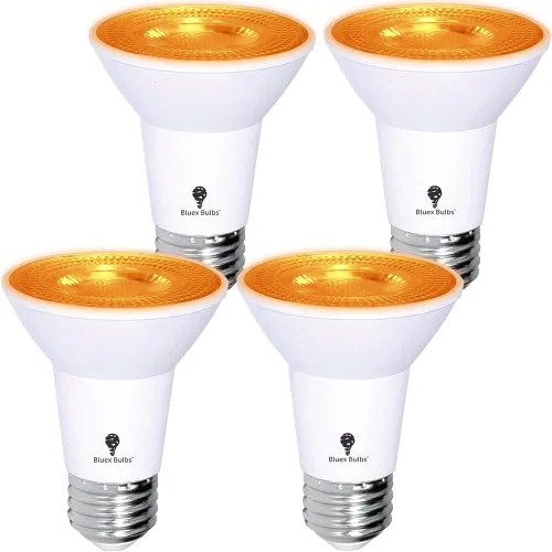 Vista 9 de Bluex Bombillas 4 unidades PAR20 LED de luz negra, 10 W (equivalente a 100 W) E26, nivel de foco de luz negra 385-400 nm, para pintura corporal