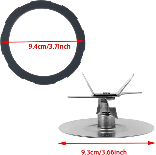 Vista 2 de Pro 1200 Blender Blade Reemplazo de acero inoxidable para Oster Pro 1200 Blender Accesorio con una junta de goma O Ring para Oster Pro 1200 Blender