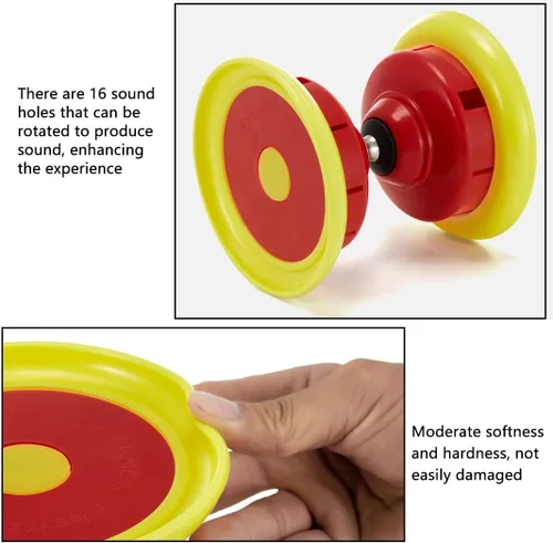 Vista 4 de Diábolo de yoyo chino con sonido de silbato, rodamientos triples Diábolo, juguetes de malabarismo de yoyos chinos, diábolo colorido con palos