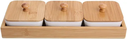 Vista 9 de TOPINCN Plato de cerámica para servir, plato rectangular con cubierta de bandeja, plato de postre para fiestas, aperitivos y cenas