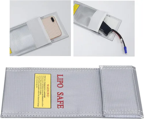 Vista 2 de Bolsa de batería de iones de litio, caja de batería de dureza Diseño portátil a prueba de explosiones Algodón ignífugo para batería
