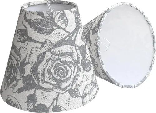 Vista 8 de TOOTOO STAR - Mini pantalla de barril marrón doble con clip, pantalla de tela de barril para candelabros de mesa, lámpara de pie de pared, repuesto