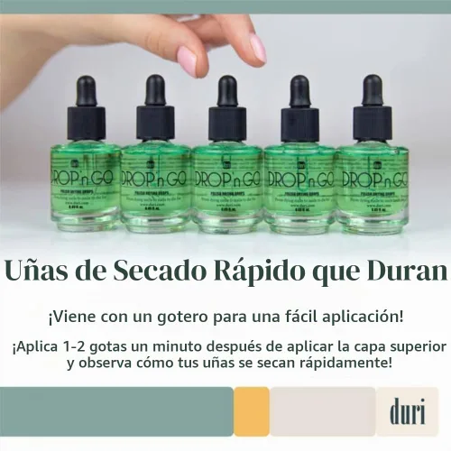 Vista 5 de duri Drop'n Go Gotas de uñas de secado rápido, gotas de secado rápido para esmalte de uñas de larga duración, 0.45 onzas líquidas (paquete de 1)