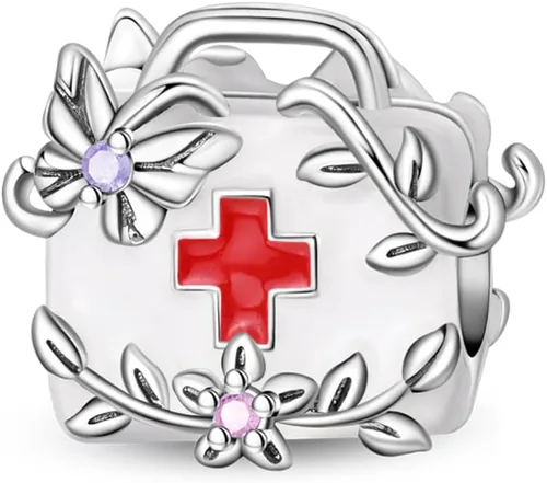 Vista 25 de Dijes de plata de ley 925 para pulseras, collares, colgante con circonitas cúbicas 5A dije charm para mujeres joyería DIY