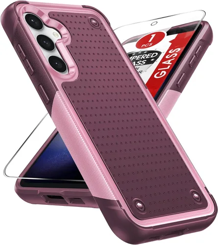 Vista 10 de LeYi Funda para Galaxy S21 FE-5G: Funda Samsung S21 FE con protector de pantalla, doble capa protectora de policarbonato duro y TPU suave Android