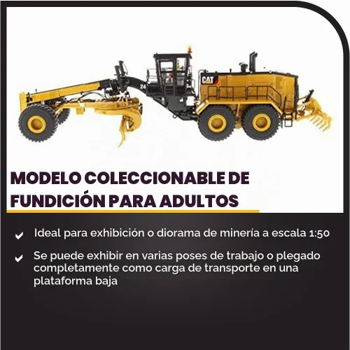 Vista 3 de Diecast Masters Motoniveladora Caterpillar 24 - Serie High Line Escala 1/50