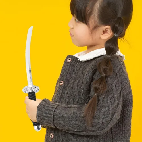 Vista 9 de Abaodam Mini espada de juguete de plástico samurái japonés conjunto de juguetes de Halloween Dress Up Props Espada