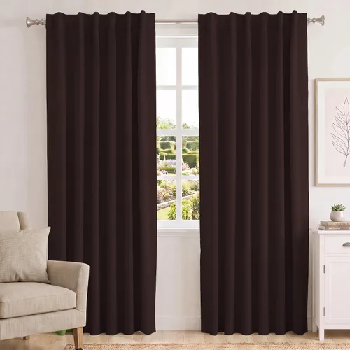 Vista 22 de Turquoize Cortinas Opacas con Aislamiento Térmico Paneles de Tratamiento de Ventanas con Bolsillo para Barra Paneles de Ventana para Ventanas