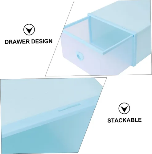 Vista 7 de Cabilock Caja de almacenamiento de zapatos Caja de almacenamiento de zapatos Caja de zapatos Contenedor transparente Cajones de almacenamiento