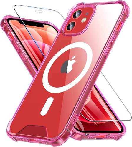 Vista 11 de Fin2feel Funda magnética para iPhone 11, con protector de pantalla de vidrio templado, [compatible con MagSafe], protección militar contra caídas a