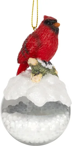 Vista 3 de Adorno de Navidad cardenal para árbol de Navidad