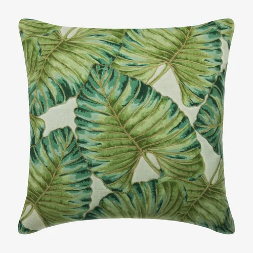 Vista 21 de The HomeCentric Fundas de almohada decorativas con bordes de 12 x 12 pulgadas Funda de cojín de seda de arte moderno Fundas de almohada verdes
