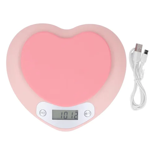 Vista 6 de Báscula digital de cocina 0.04 oz Precisión 11.0 lbs recargable en forma de corazón portátil para hornear, formulación de medicamentos, uso