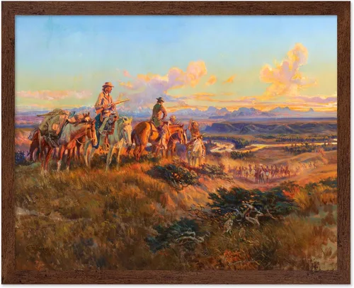 Vista 57 de Poster Master Póster vintage de The Lookout, estampado retro de vaquero, arte occidental, arte del salvaje oeste, arte de equitación, regalo