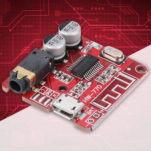 Vista 7 de Wendry Módulo receptor de audio, MP3 Bluetooth 4.1 Decodificador sin pérdida Junta amplificador de altavoz de coche Placa estéreo, salida de canal
