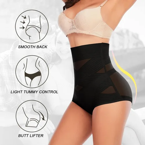 Vista 3 de Womens Shapewear Panties High Waist Tummy Control Body Shaper Underwear