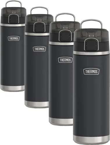 Vista 16 de THERMOS ICON SERIES, botella de agua de acero inoxidable con boquilla, 24 onzas, color verde alpino, botella de agua aislada al vacío con tapa