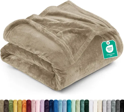 Vista 98 de Utopia Bedding - Manta de vellón de lujo, mullida, antiestática; manta de suave microfibra de 8.8 oz/yd² (300 g/m²) para sofá y cama; tamaño Gris