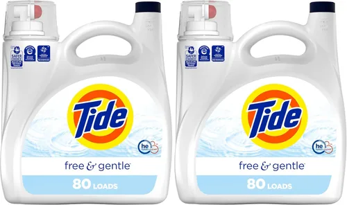 Vista 27 de Tide Free & Gentle - Detergente líquido suave para ropa, 64 cargas