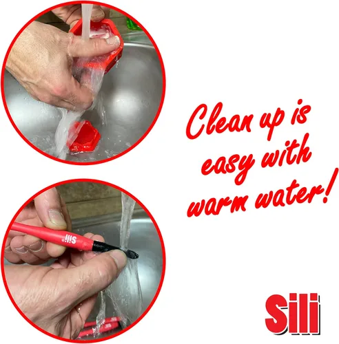 Vista 6 de Sili Kit de cepillos de pegamento con micro cepillos aplicadores de pegamento para madera y cápsula de almacenamiento para carpintería