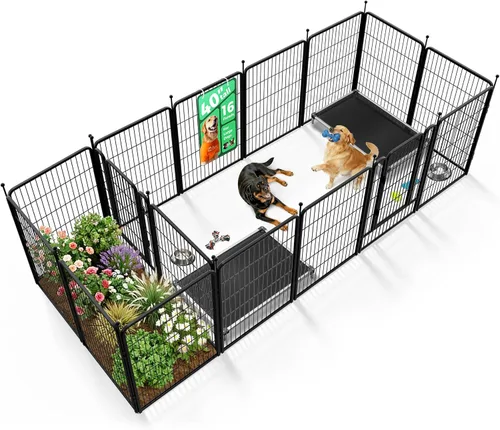 Vista 95 de FXW Rollick - Corralito para perros para patio, campamento con casa rodante, patentado, 24 pulgadas, 2 paneles Fácil instalación, resistente