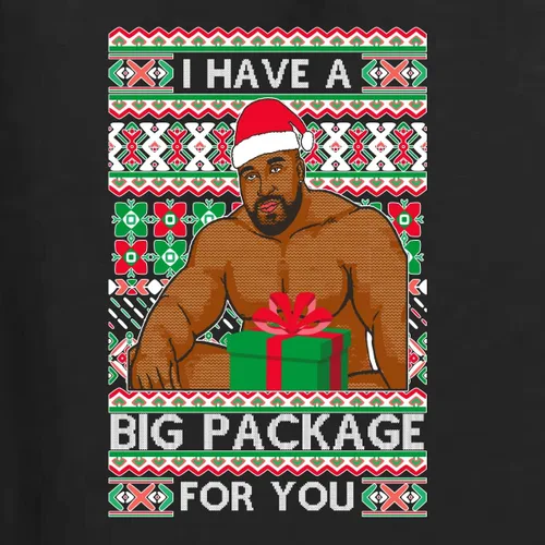Vista 2 de I have a Big Package Meme Barry Wood - Suéter de Navidad feo unisex con cuello redondo