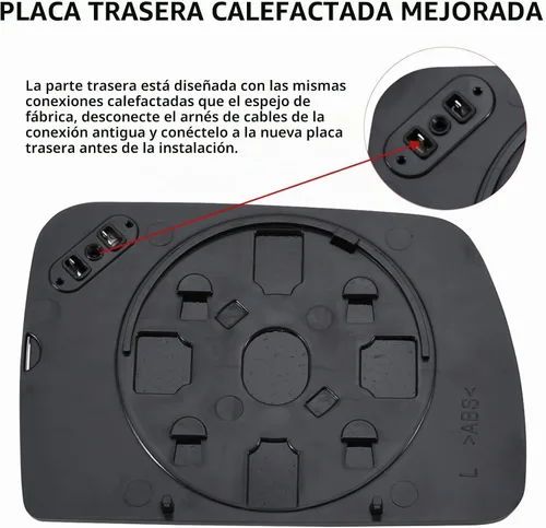 Vista 4 de Espejo lateral del conductor de repuesto para BMW X5 E53 1998 1999 2000 2001 2002 2003 2004 2005 2006 y Range Rover MK3 2003 2004 - Espejo lateral