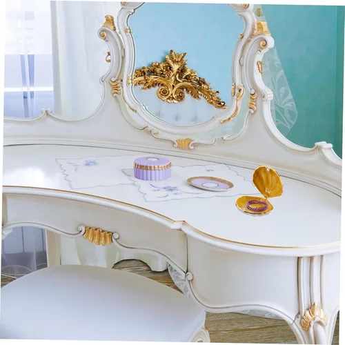 Vista 7 de LIFKOME Joyero para mujer, bandeja para anillos, cajas de joyería para mujer, decoración del océano, plato de baratija, caja de joyería morada, caja