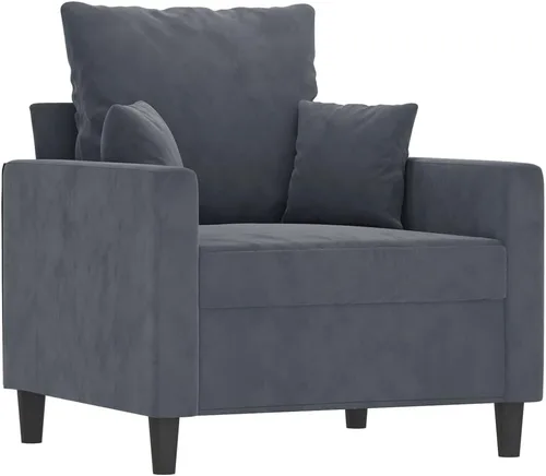 Vista 13 de vidaXL Sofá de 2 plazas, acolchado de terciopelo de lujo, cómodo asiento y almohadas acolchados, diseño moderno, marco de metal resistente