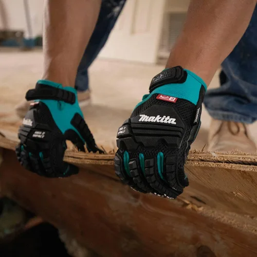 Vista 4 de Makita Guantes de demolición unisex con clasificación de impacto T 04276 Advanced ANSI 2