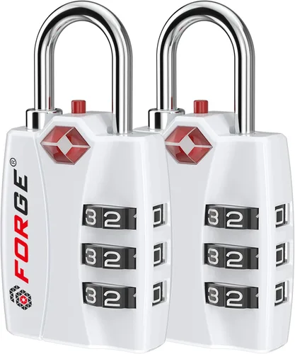Vista 21 de Forge Cerraduras de equipaje aprobadas por la TSA - Negro 2 PK