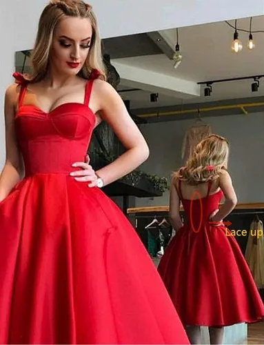 Vista 2 de Vestidos de noche formales para mujer, línea A, sin tirantes, cuello de corazón, vestido de baile