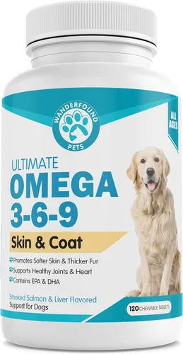 Vista 9 de Wanderfound Pets - Omega 3 para perros, aceite de pescado para piel y pelaje, alivio de la picazón del perro, masticables suaves