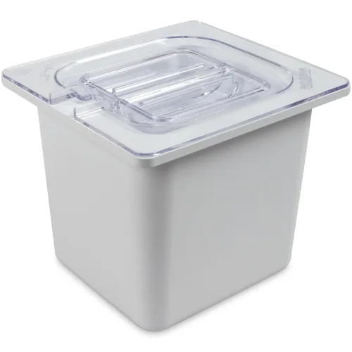 Vista 2 de San Jamar Carlisle Sanitary Maintenance B506948 - Sartén para alimentos, tamaño 6 pulgadas, color blanco profundo