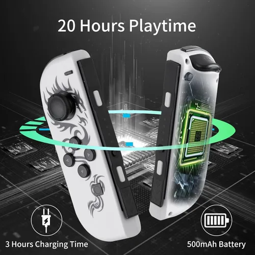 Vista 5 de AFMVV Joy cons Switch Controllers for Nintendo, Wireless Switch Controllers Compatible for SwitchLiteOLED with Dual VibrationWake-upScreenshot