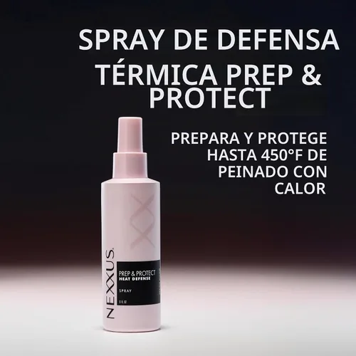 Vista 4 de Nexxus Heat Defense Spray Prep & Protect para protección térmica de 450 grados, con tecnología StyleProtect 6 oz