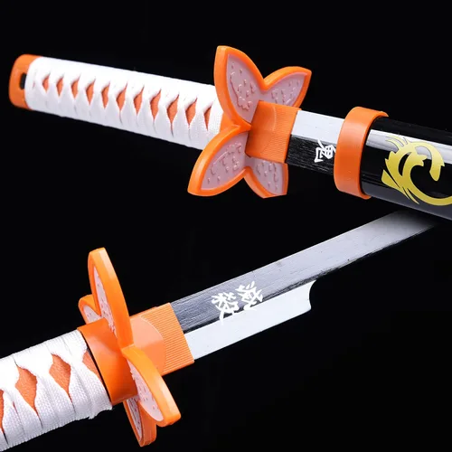 Vista 18 de ziqing Espada para cosplay de Demon Slayer hecha a mano, Katana de 31 pulgadas con múltiples estilos para elegir