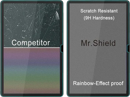 Vista 5 de Mr.Shield [Paquete de 2] Protector de pantalla para Samsung Galaxy Tab S9+ / Galaxy Tab S9 Plus de 12.4 pulgadas [vidrio templado]