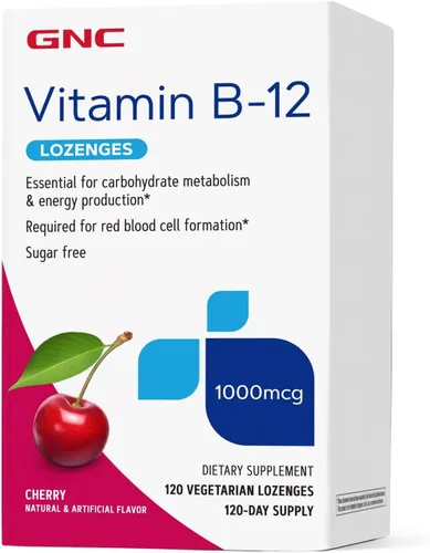 Vista 2 de GNC Vitamina B-12 1000 mcg, cereza, 60 pastillas